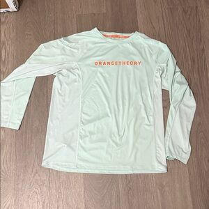 Orangetheory Light Mint Long-Sleeve Performance Tee with Orange Logo